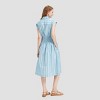 Women's Short Sleeve Midi Shirtdress - Universal Thread™ Slate Blue Striped - 2 of 3