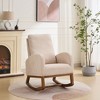 NicBex Polyester Glider Rocking Chair,Upholstered Nursery Rocking Chairs with High Backrest,Modern Rocking Chair,Nursing Chair for Bedroom - 2 of 4