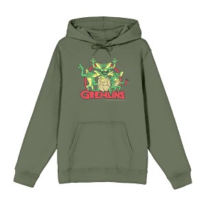 Gremlins Red Circle Logo Adult Long Sleeve Hoodie - 1 of 2