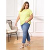 Women's Plus Size Hollow Boat Neck Raglan Sleeve Pointelle Knit Loose Casual Blouses - GRACE & GRANDEUR - 2 of 4