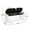 NicBex Rectangular Velvet Storage Ottoman Bench,Upholstered Storage Ottoman with Wood Legs,Modern Storage Bench for Living Room,Bedroom - 3 of 4