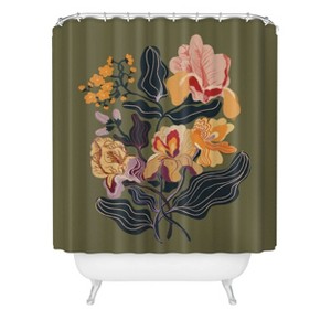Deny Designs Gigi Rosado Iris Dream Shower Curtain Green - 1 of 3