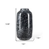 HomeRoots 15" Black Mottled Cylinder Glass Table Vase - 3 of 4