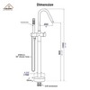 CASAINC Single-Handle High Arch Floor Mounted Freestanding Tub Faucet with Hand shower - 4 of 4