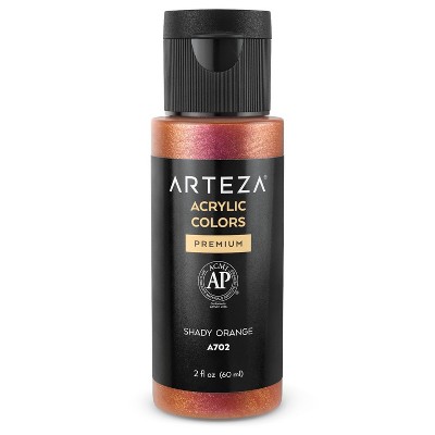 Arteza Iridescent Single Acrylic Paint, YR3 Shady Orange, 60ml Bottle