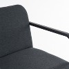 CIPACHO Set of 2,Modern Upholstered Counter Height Bar Stool with Armrests, Comfortable Dining Chair for Kitchen Island,Dark gray - 3 of 4