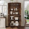 70" White Tall Kitchen Pantry Cabinet with 4 Doors and Adjustable Shelves, Freestanding Storage Cabinet for Bathroom, Dining Room, Living Room - 2 of 4