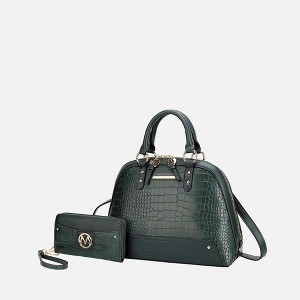 MKF Collection Nora Luxury Croco-Embossed Satchel Bag and Wallet Set by Mia K - 1 of 4