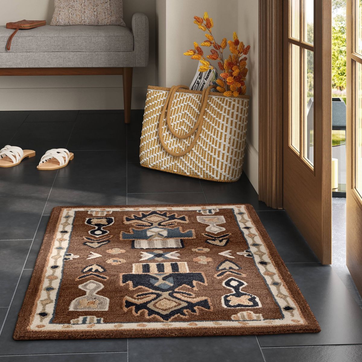 Wool Tufted Rug Brown - Threshold™ - thumbnail 2