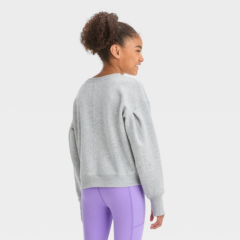 Girls&#39; Fleece Pullover Sweatshirt - All In Motion™, 3 of 8