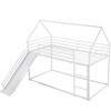 Cesicia Twin over Twin House Bunk Bed with Ladder and Slide - 2 of 4
