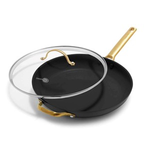 GreenPan Reserve 12" Hard Anodized Healthy Ceramic Nonstick Frypan with Helper Handle and Lid - 1 of 4