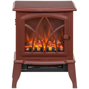 SEVOBAL Fireplace Insert Heater Mantel 3D Flame Fireplace Stove Bottom Air Outlet Fire Place Panoramic Fire Place Heater, Red, 15.9"*11.8"*17.7" - 1 of 4