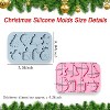 JDICTION 2PCS Christmas Silicone Chocolate Molds–3D Shaped Baking Molds for Chocolate, Jelly, Soap, Fondant, Candy, Gummies & Cake Decorating - 2 of 4