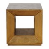 Uttermost Modern Wood Glass Cube Accent Side End Table 20" Wide Antiqued Gold Leaf Mirrored for Living Room Bedroom Entryway House - 2 of 4