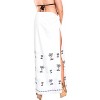 LA LEELA Women's Sarong Bikini Skirt Swimwear Cover up Bathing suit Summer Wraps Swimsuit Beach Wrap for Women One Size White, Solid - 2 of 4