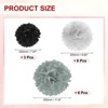 Unique Bargains Wedding Shower Bridal Party Decoration 3 Size Paper Pom Poms Flower Ball 15 Pcs - 2 of 4