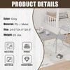 Garvee 3-Piece Boys and Girls Folding Set, Table and Chairs w/PU Cushion, No Assembly, For Eating/Reading/Playing, Grey - 4 of 4