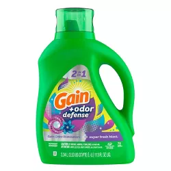 Gain + Odor Defense Super Fresh Blast Scent HE Compatible Liquid Laundry Detergent