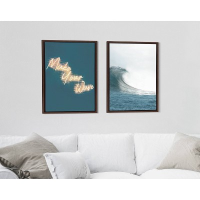 Make Your Wave Neon Sign and Ocean Wave Canvas Set