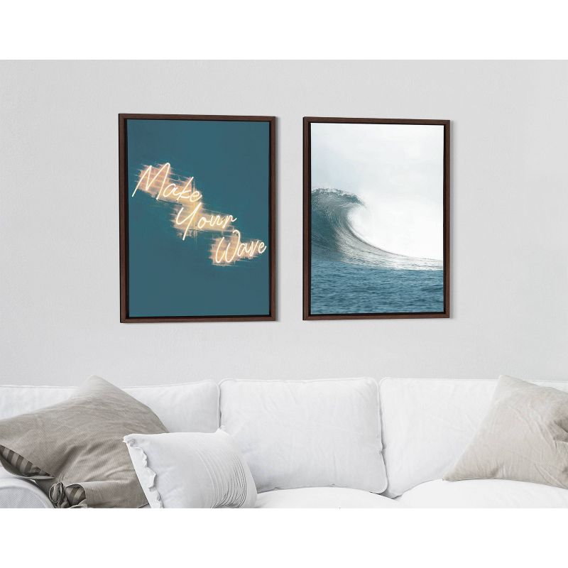 18&#34; x 24&#34; 2 Piece Sylvie Make Your Wave Framed Canvas Set by the Creative Bunch Studio Brown - Kate &#38; Laurel All Things Decor, 6 of 7