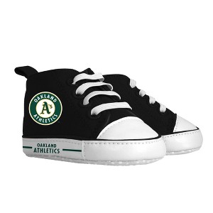 BabyFanatic Pre-Walkers High-Top Unisex Baby Shoes -  MLB Oakland Athletics - 1 of 4