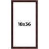 PosterPalooza | Panoramic Distressed Brown Picture Frame - UV Acrylic, Foam Board Backing, Hanging Hardware - 2 of 4