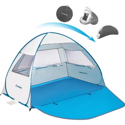 MaseiKar UPF 50+ Pop Up Beach Tent Sun Shelter for 4 Person, Portable Beach Umbrella Cabana