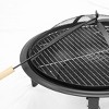 WestinTrends 22" Portable Round Steel Wood Burning Bonfire Foldable Fire Pit, Black - 2 of 4