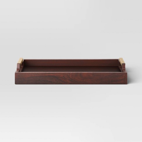 Dark on sale wood tray