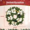 24" Christmas Wreath with Pine Cones , Front Door Christmas Wreath, Winter Christmas Decoration for Window Door Indoor Outdoor - 3 of 4