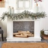 Nearly Natural 6' Pre-lit LED Frosted Spruce with Pinecones Artificial Christmas Garland Green with Warm White Lights: Traditional Indoor Decor - 4 of 4