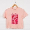 S.W.Smiley Fruit Market Pomegranate - Women's Boxy Crop Top Graphic T-Shirt - 3 of 4