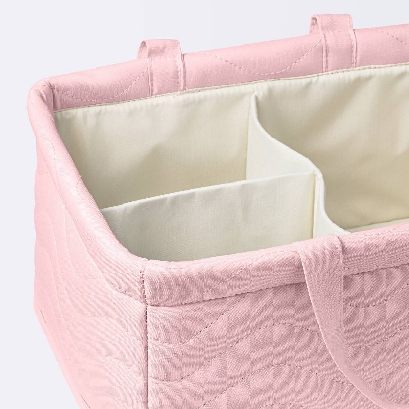 Quilted Fabric Diaper Caddy - Light Pink - Cloud Island&#8482;, 4 of 5