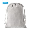 Unique Bargains Cotton Linen Bank Coin Change Bag with Drawstring 6 Pcs - 3 of 4