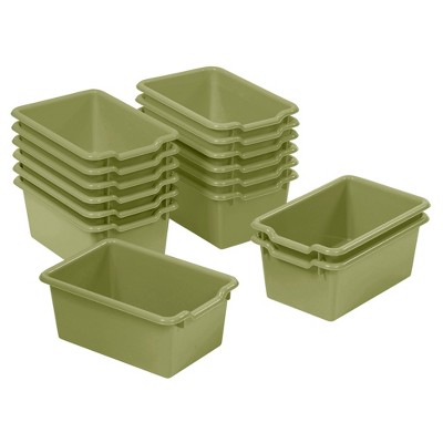 ECR4Kids Scoop Front Storage Bin, 15-Piece