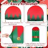 Set of 3 Christmas Arch Backdrop Covers, Santa Suit Belt Gold Buckle, Elf, Merry Christmas, Party Stretch Backgrounds - 4 of 4