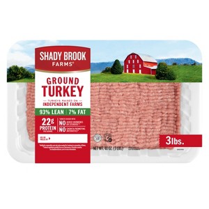 Shady Brook Farms 93/7 Ground Turkey - 3lbs - 1 of 4