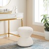 VANOMi 15.75'' Wide Upholstered Ottoman, Vanity Pouf, Shoe Changing Stool - 2 of 4