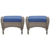 Gymojoy 2 Pieces Assembled Outdoor Patio Ottoman with Removable Cushions - 3 of 4