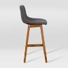 Set of 2 Nora Upholstered Counter Height Wood Barstools - CorLiving - 4 of 4