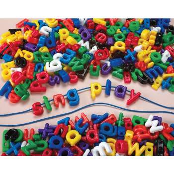 Roylco Lowercase Letter Bead, Assorted Colors, Set of 288