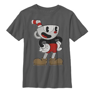 Boy's Cuphead Happy Pose T-shirt - Charcoal - Small : Target