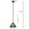 Chloe Lighting Innes Tiffany-Style Dark Bronze 1 Light Mini Pendant 8'' Wide, Multicolor - 4 of 4