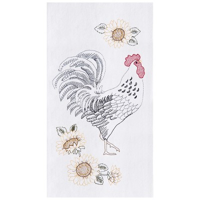 C&F Home Parisian Rooster Flour Sack Cotton Kitchen Towel