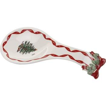 Spode Christmas Tree Gold Ribbons Spoon Rest