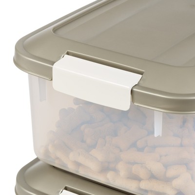 Translucent Plastic Airtight Pet Food Storage Combo with Scoop