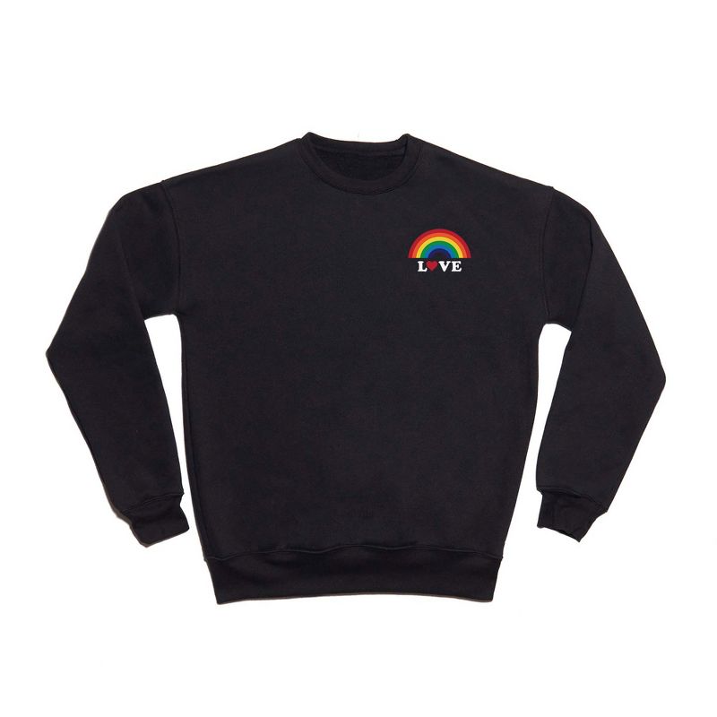 CynthiaF 70s Love Rainbow Sweatshirt - Deny Designs, 1 of 5