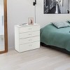 ORRD White 4-Drawer Chest, Particleboard with Triamine Finish, Built-in Outlets (2USB+2 Sockets) - 2 of 4