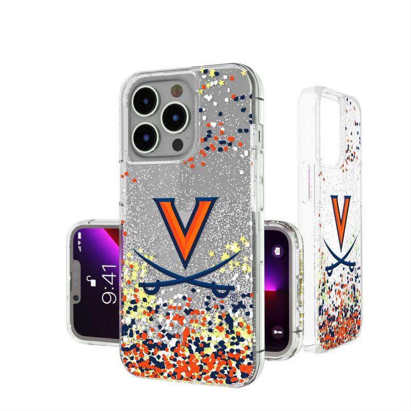 Keyscaper Virginia Cavaliers Confetti Glitter Phone Case, 1 of 2